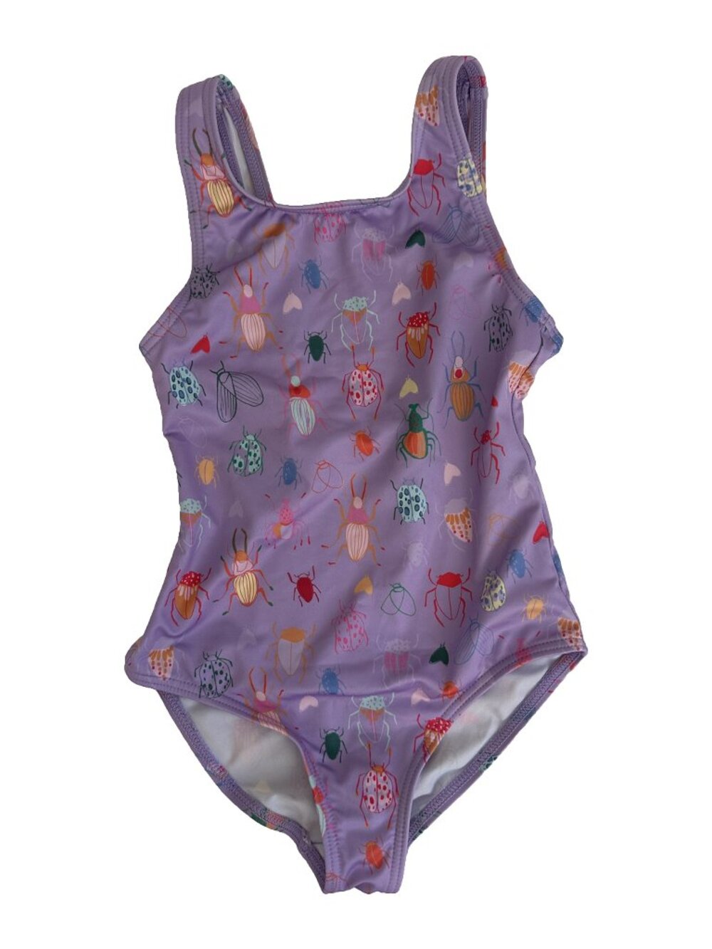 Soft Gallery Girls Purple Beetle Print One-Piece Swimsuit Size 6Y